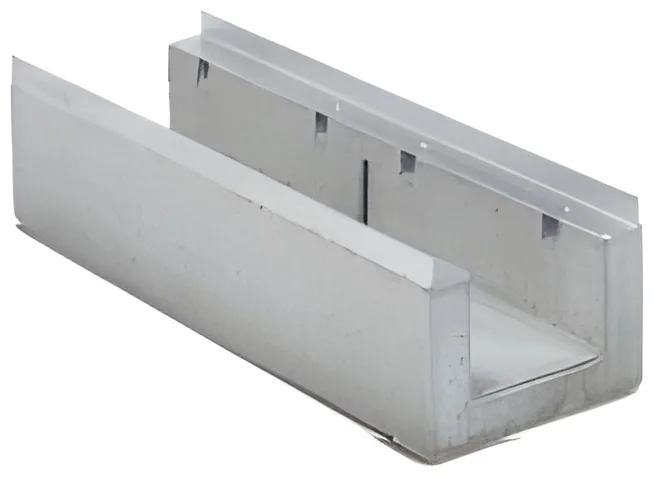 BIRCOcanal® 200 supply channel with angles and cast-in mounting rails