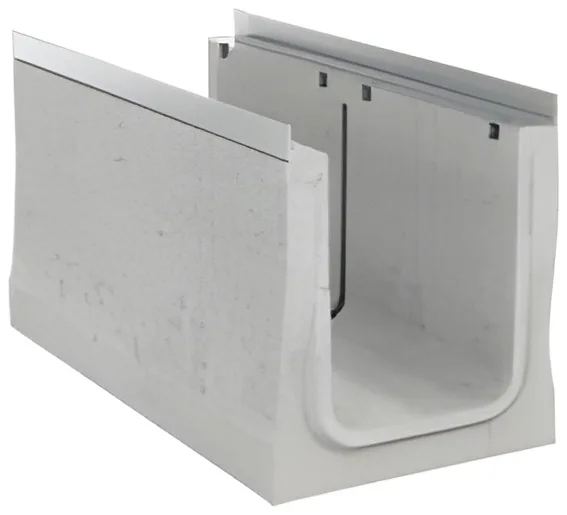 BIRCOcanal® 320 supply channel with angles, with cast-in mounting rails
