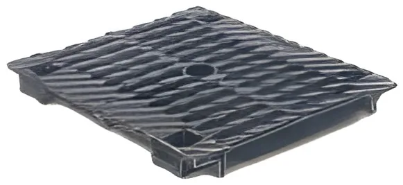 Kaliojo ketaus dvigubo plyšio grotelės užtvarinei įtekėjimo dėžei
