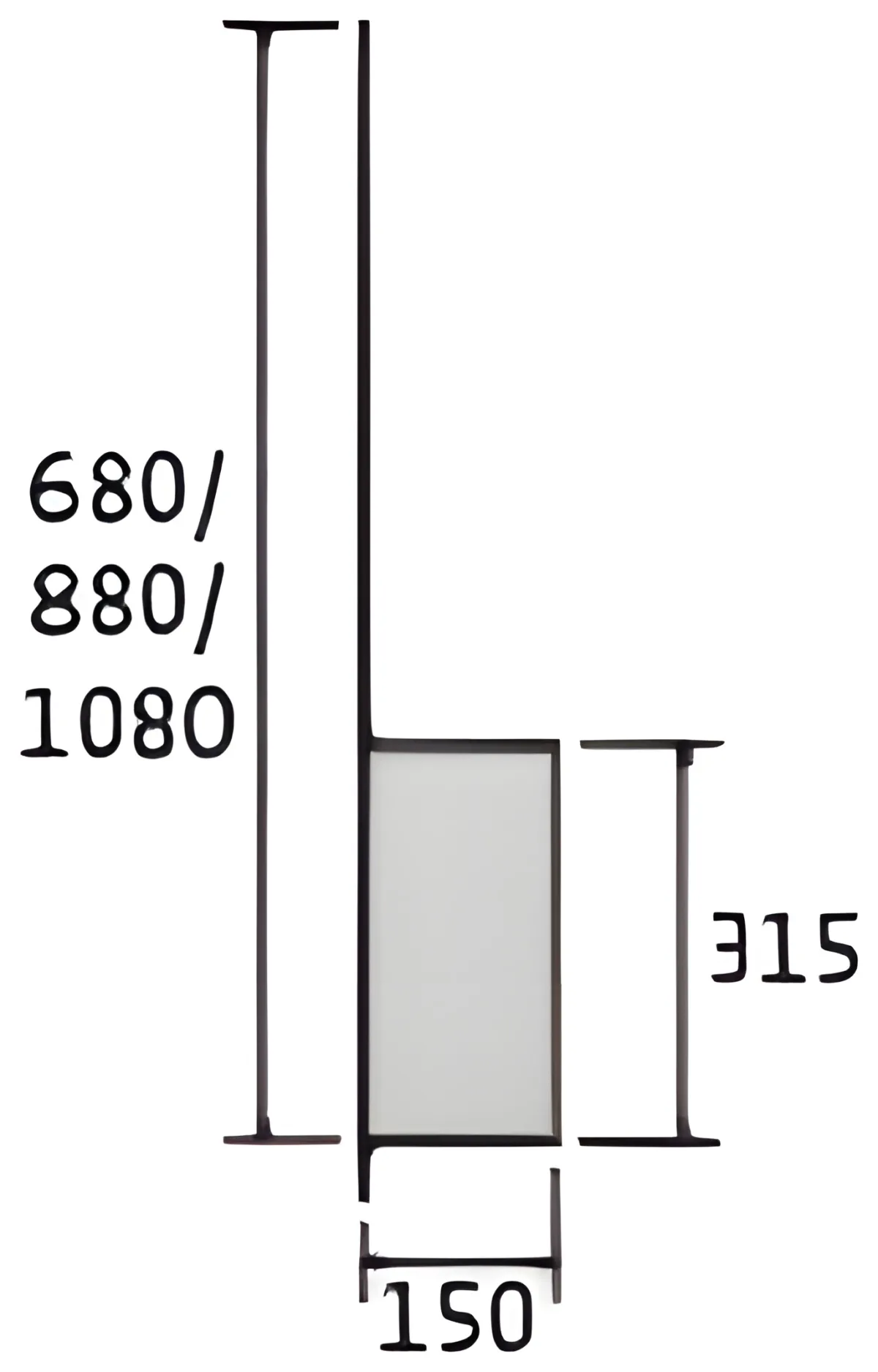 Galinė sienelė su išleidimu DN 315