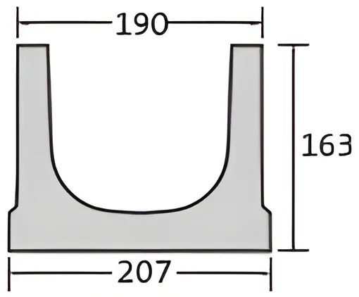 Betoninis latakas 0,5 m, 1,5 mm